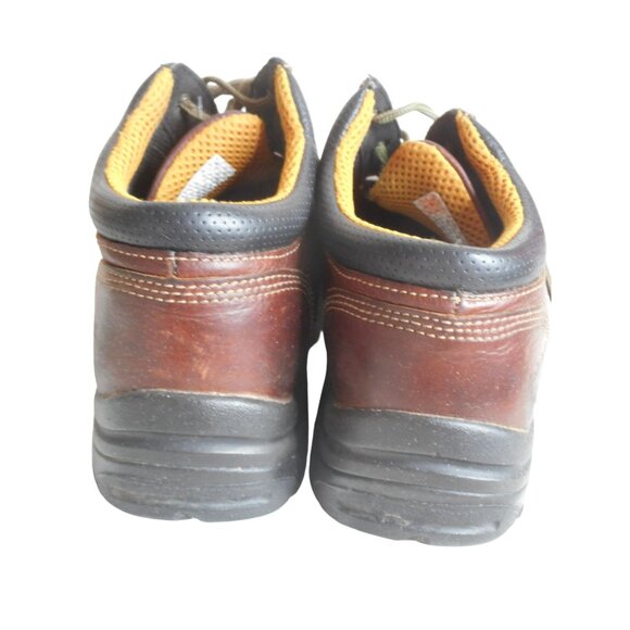 Brown Leather TIMBERLAND PRO rebolt Oxford Shoe Size 9.5 W slip oil resistant - Picture 2 of 10